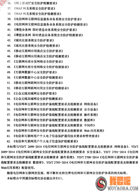 图片[4]|59 YD/T 2702-2014 电信网和互联网安全防护基线配置要求及检测要求 中间件.pdf|我要吧 - WOYAOBA.COM