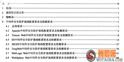 图片[2]|59 YD/T 2702-2014 电信网和互联网安全防护基线配置要求及检测要求 中间件.pdf|我要吧 - WOYAOBA.COM